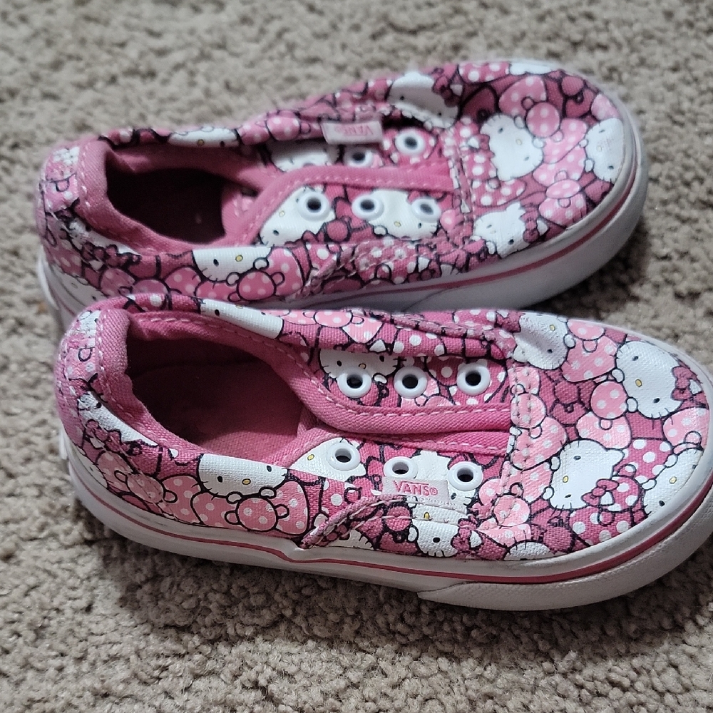 Vans Pink and White Hello Kitty Sneakers